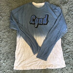 Blue and White Long Sleeve Tee